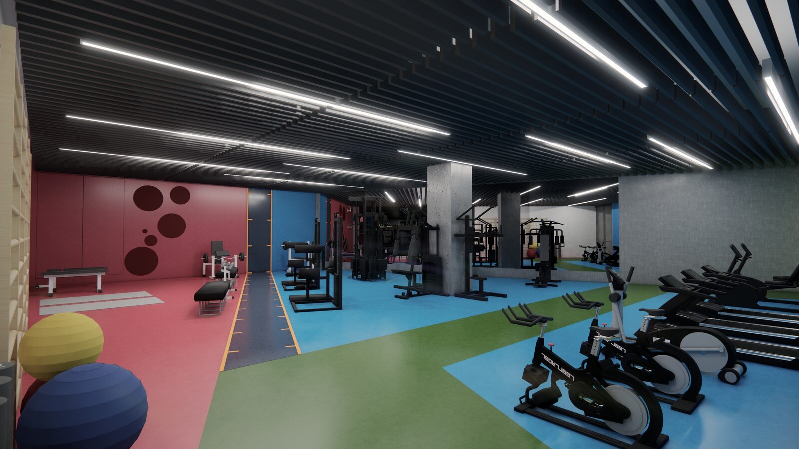 Kapalı spor salonu render